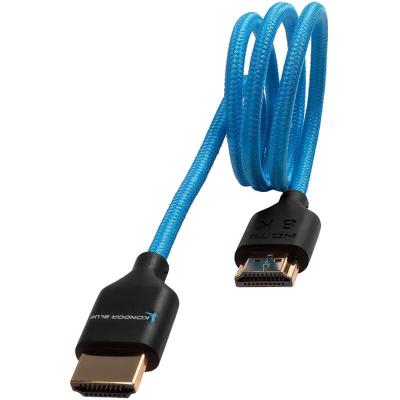 2ft HDMI 2.0 Braided Blue Cable