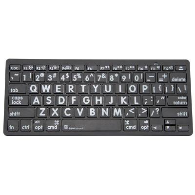 XL Print - White on Black Bluetooth Mini Keyboard
