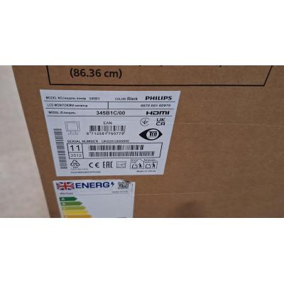 34" 345B1C/00 Curved Monitor - Clearance