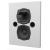 8" MS8-LR-WH Left and Right Screen Speaker